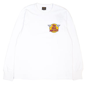 The Real McCoy's MC20002 Logo Tee L/S White front