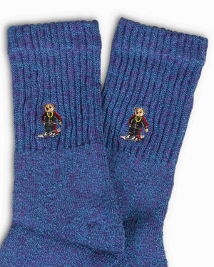 Rostersox B Bear Socks Blue Detail
