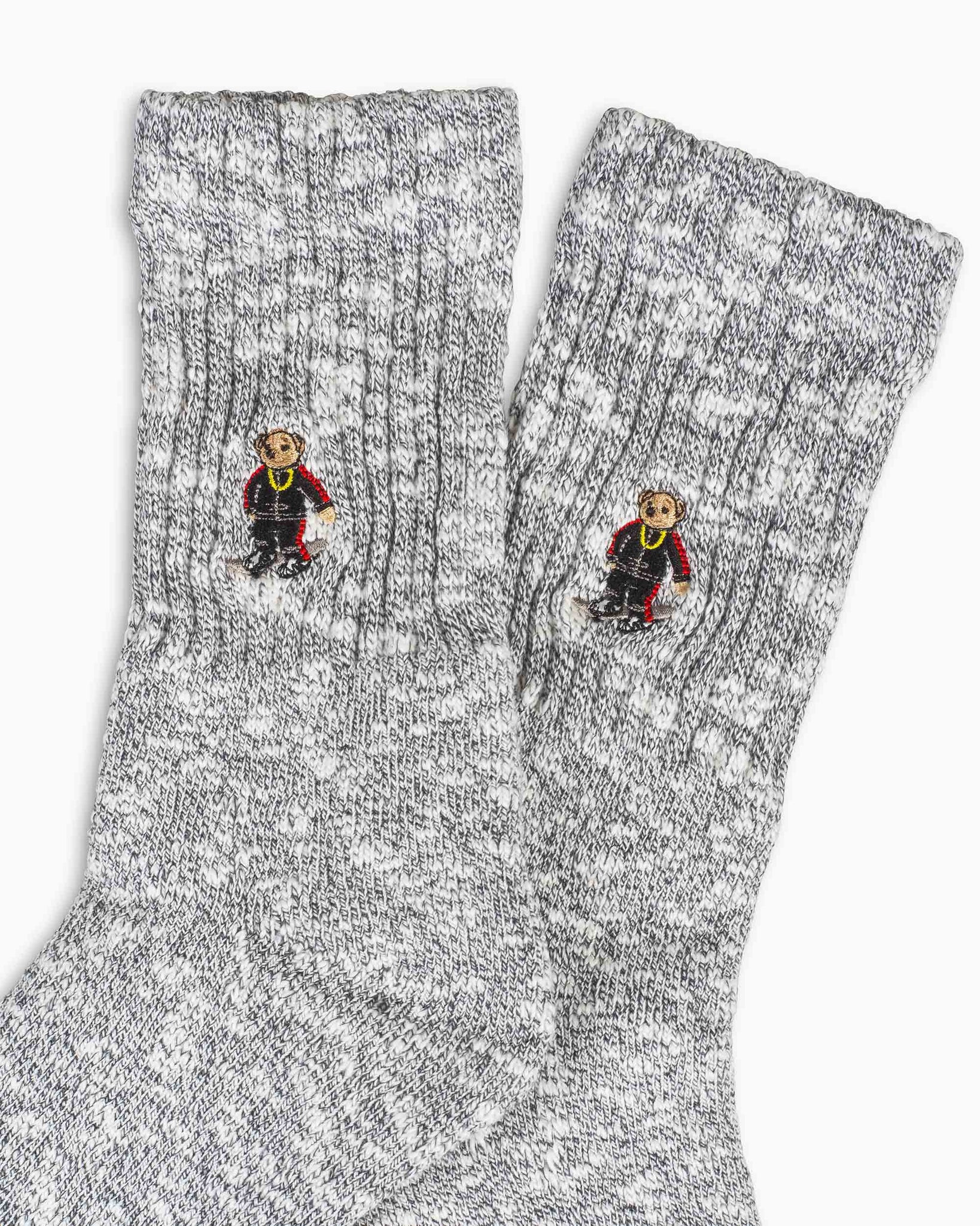 Rostersox B Bear Socks Grey Detail