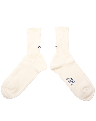 Rostersox What's Up Socks White