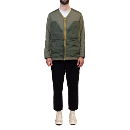 Sage-de-Cret-Field-Jacket-Khaki-Model-Fit-Front