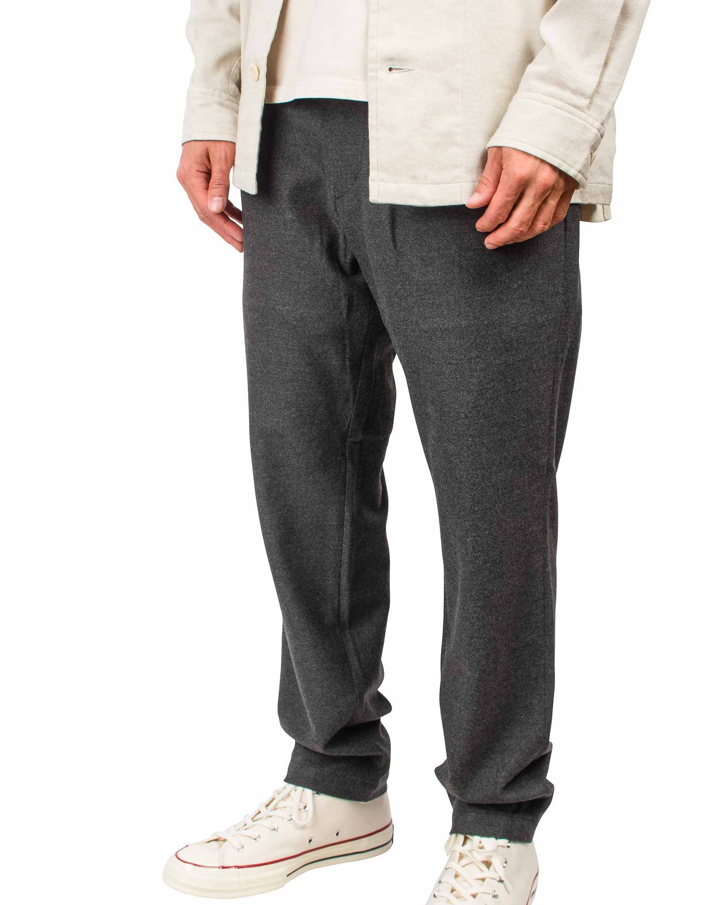 Sage de Cret Easy Pants Charcoal 30/2 Brushed Twill Close