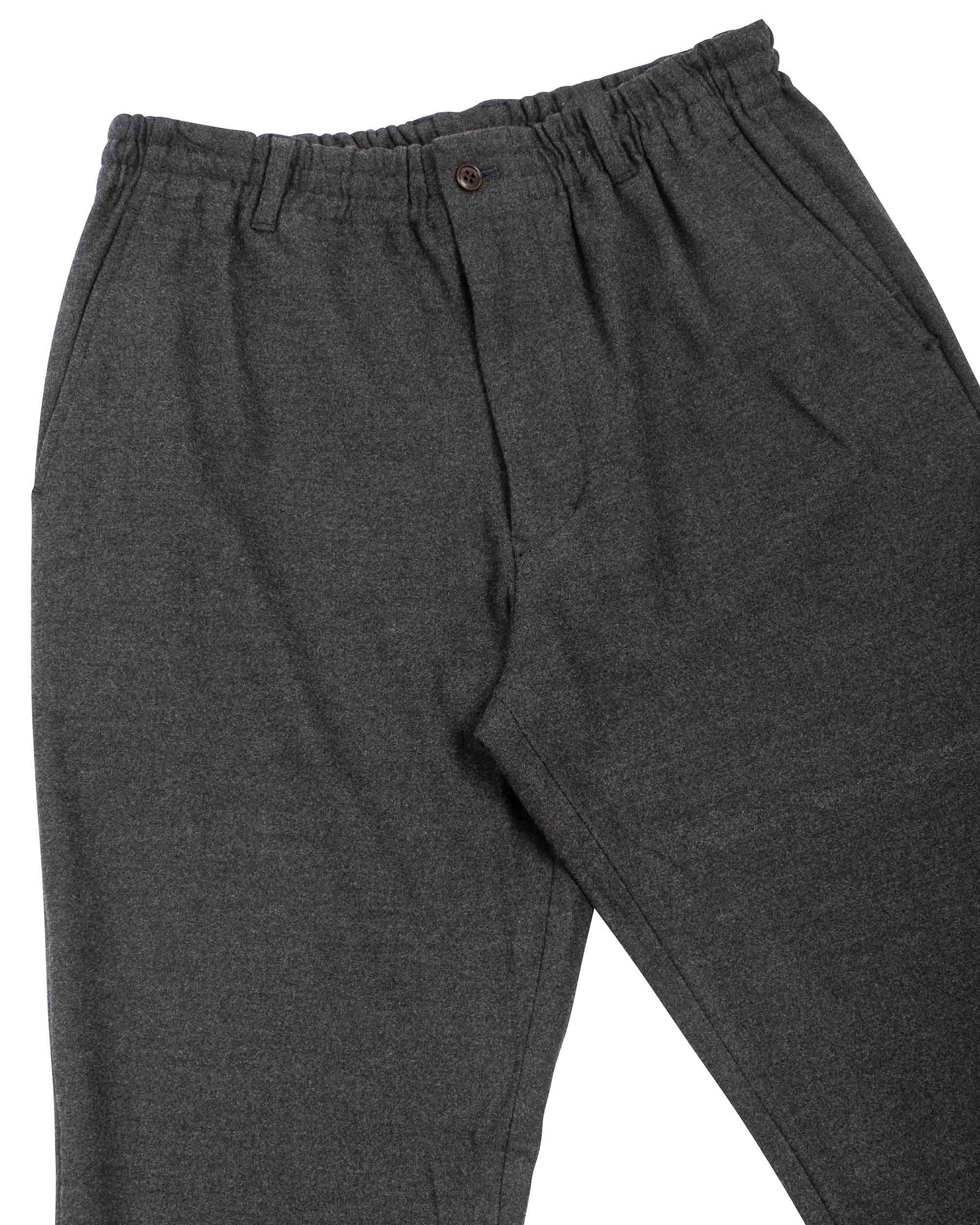 Sage de Cret Easy Pants Charcoal 30/2 Brushed Twill Details