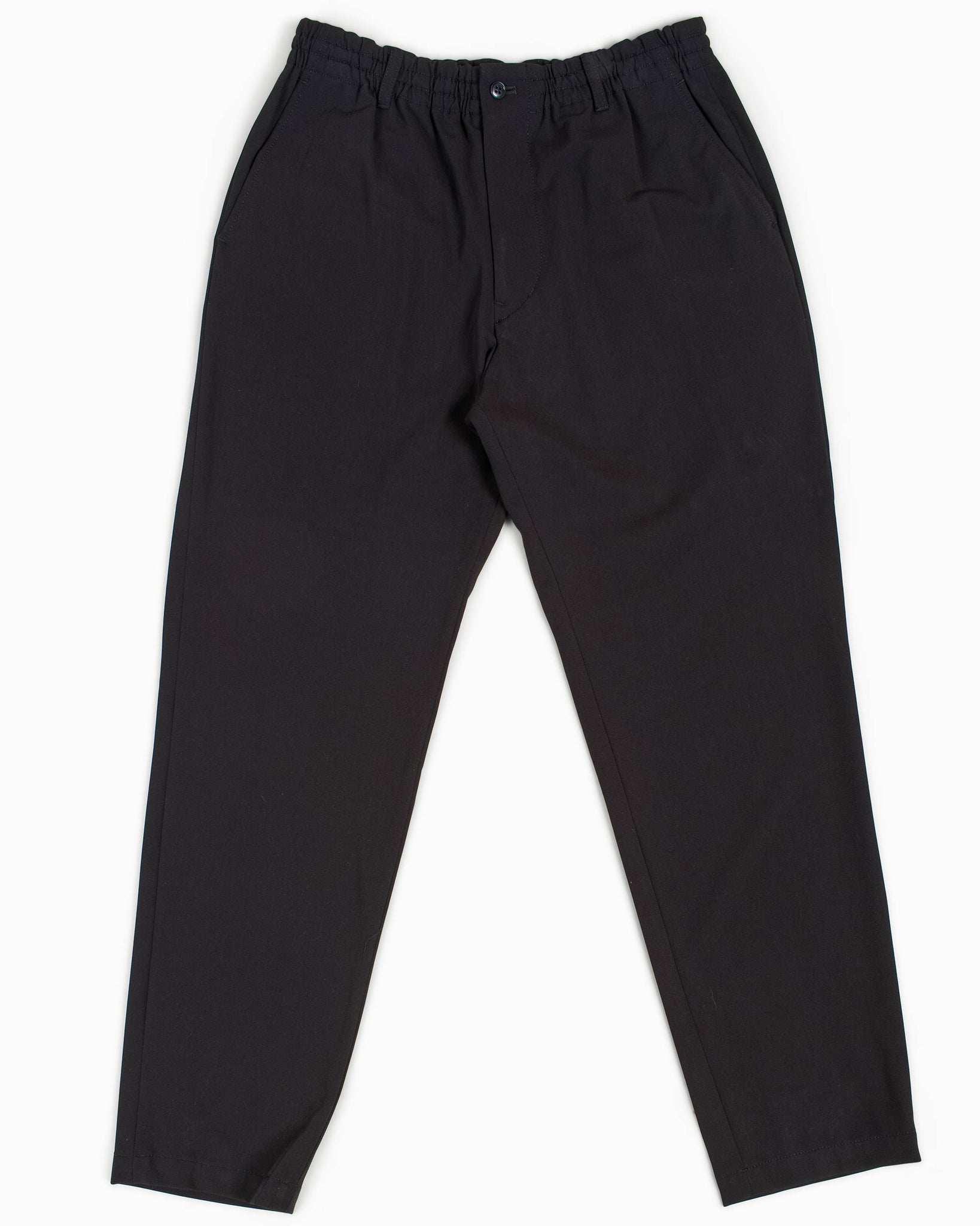 Sage de Cret Tapered Pants Black Polyester/Rayon 2WAY Stretch