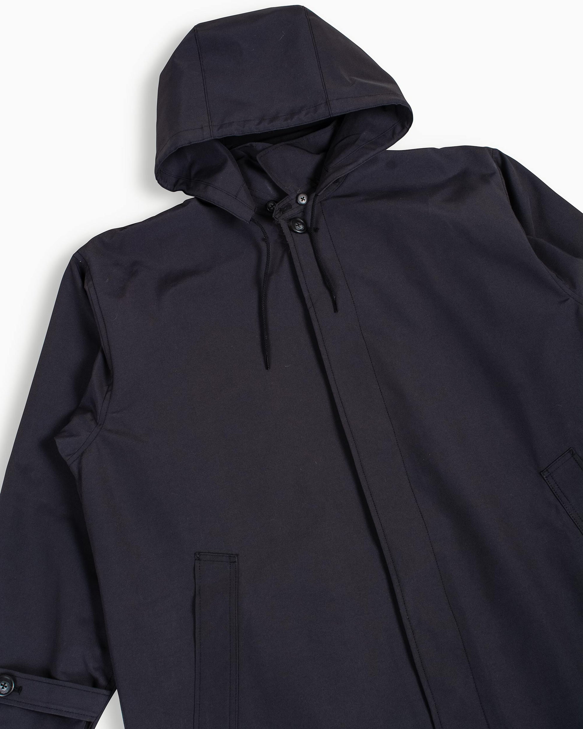 Sassafras Gardening At Night Coat P/C Weather Charcoal Details