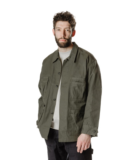 Sassafras Overgrown Fatigue Jacket Ripstop Olive Close