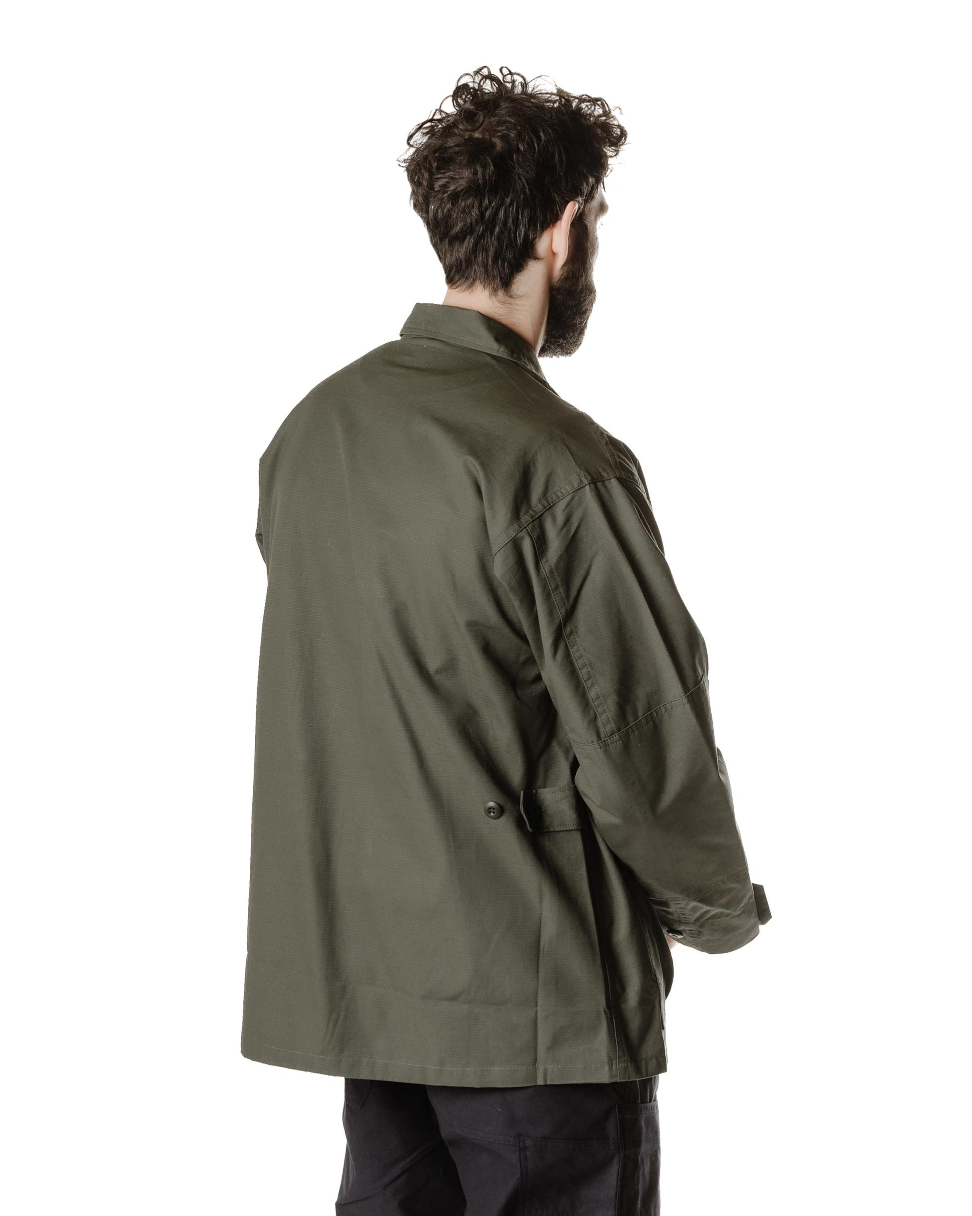 Sassafras Overgrown Fatigue Jacket Ripstop Olive Back