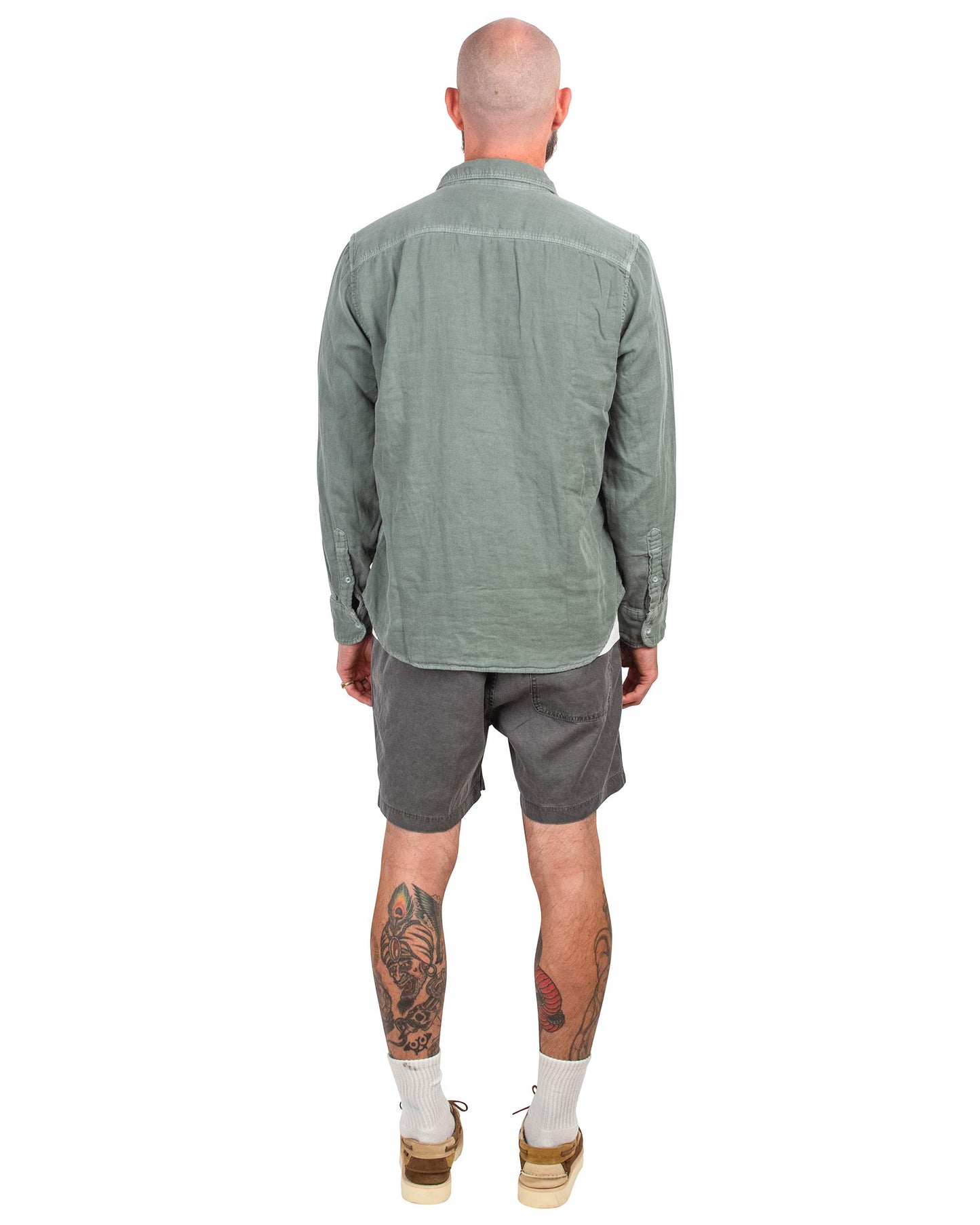 Save Khaki United Triple Gauze Easy Shirt Sage Back