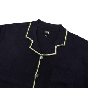 Stüssy Stripe Edge Knit Shirt Navy