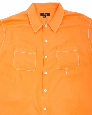 Stüssy Contrast Pick Stitched Shirt Peach Details