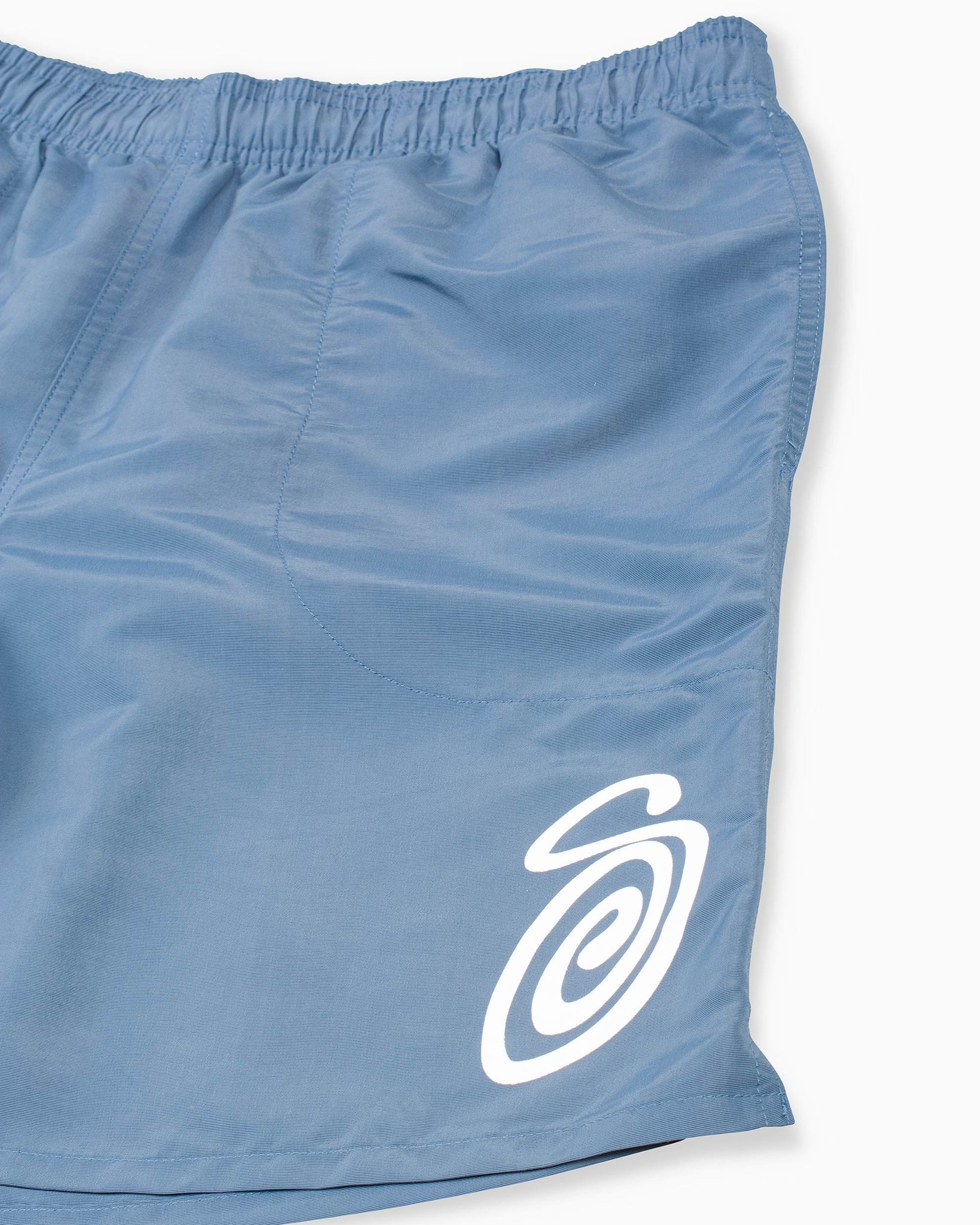 Stüssy Curly S Water Short Washed Navy Detail