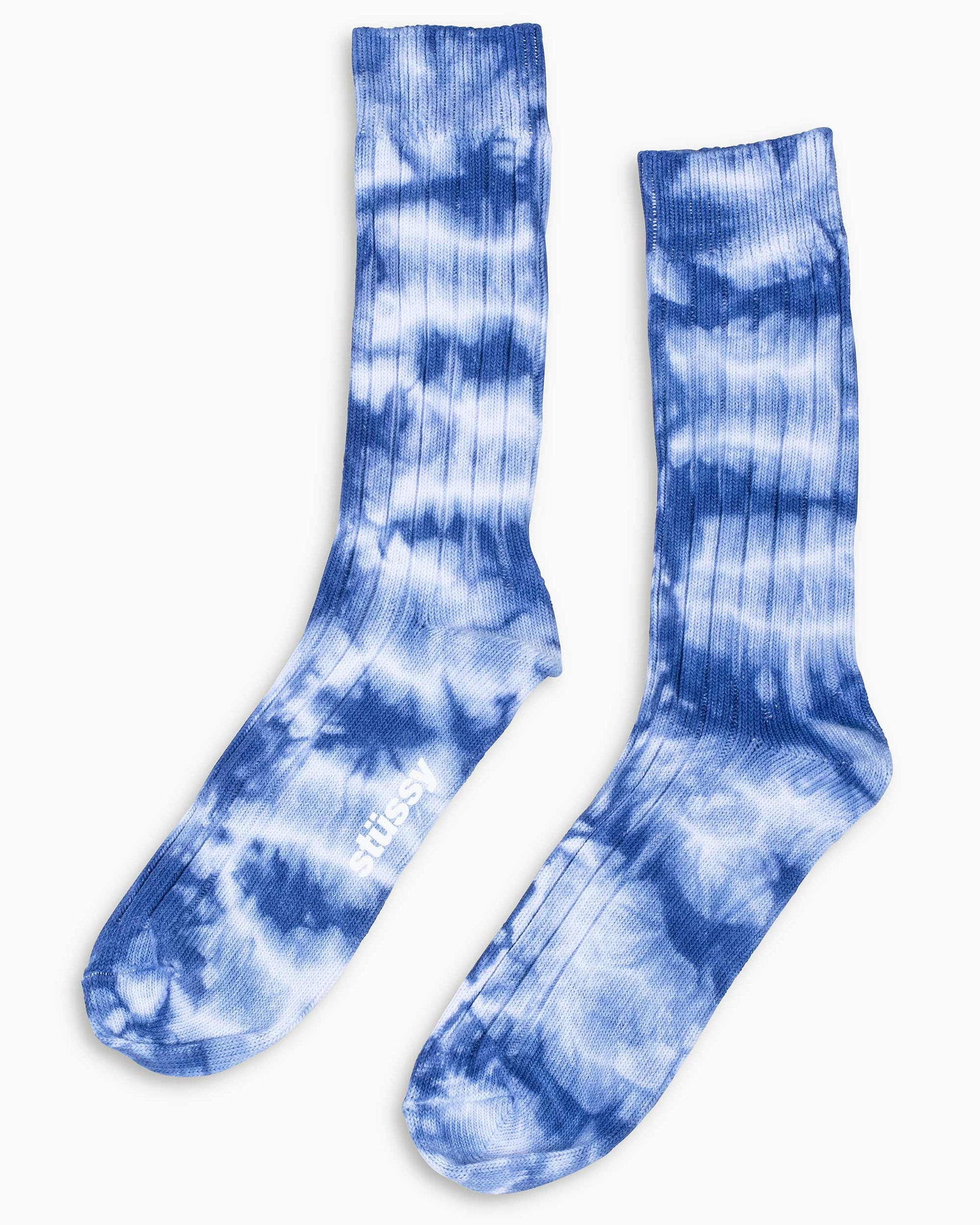 Stüssy Dyed Ribbed Crew Socks Indigo