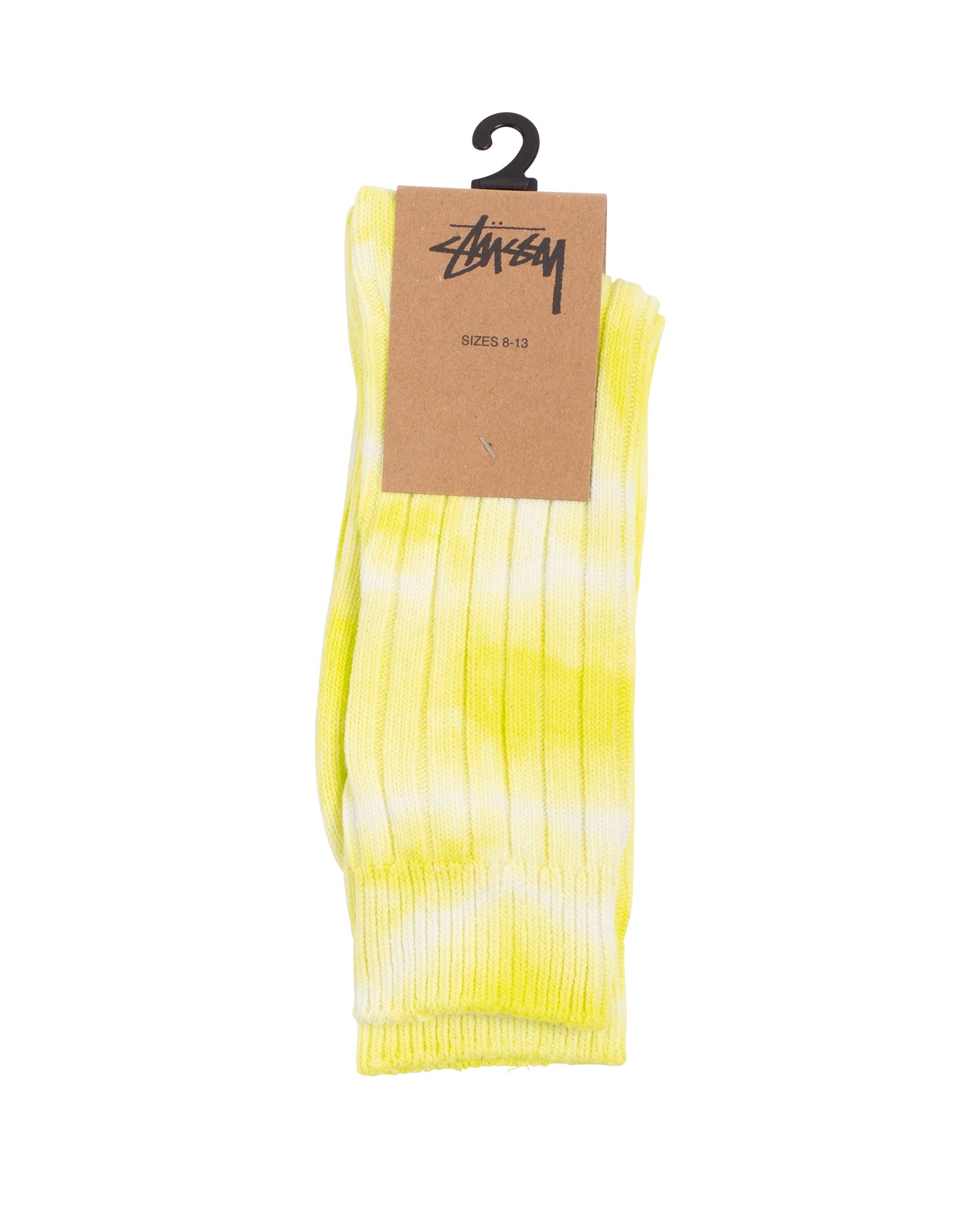 Stüssy Dyed Ribbed Crew Socks Lime