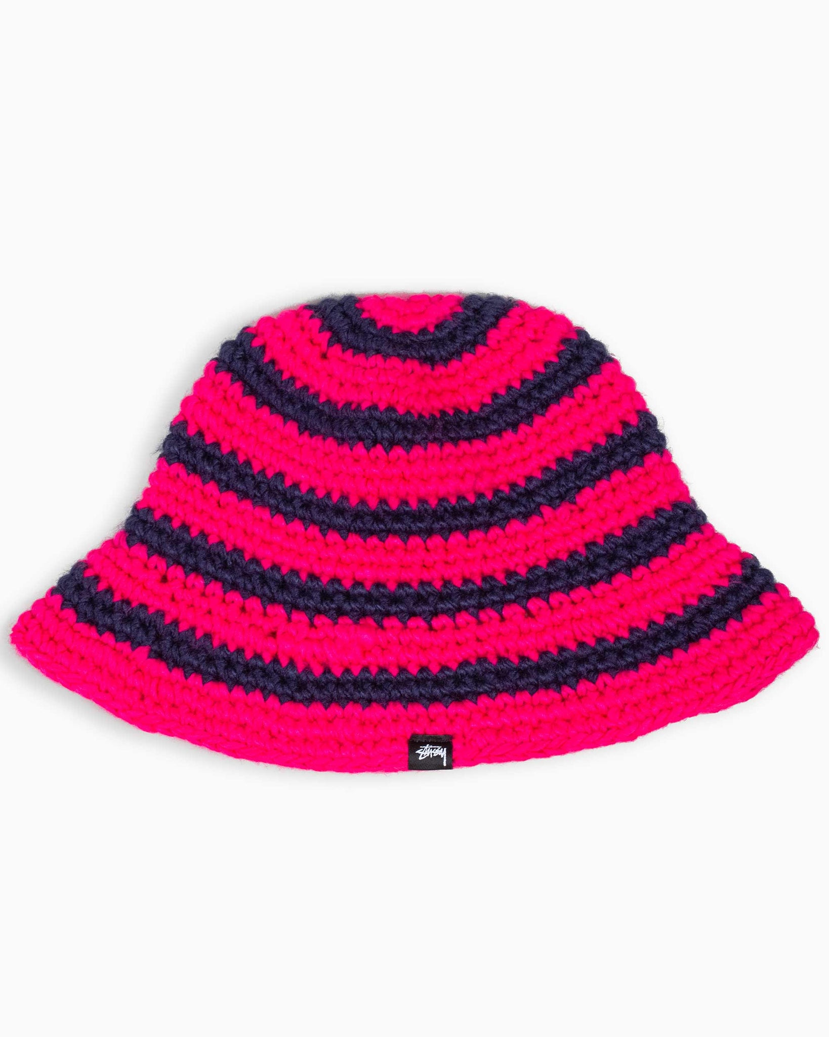 Stüssy Swirl Knit Bucket Hat Hot Pink