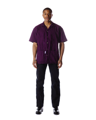 Tender Type 447 Short Sleeve Wide Face Shirt Hadal Purple Cotton Muslin