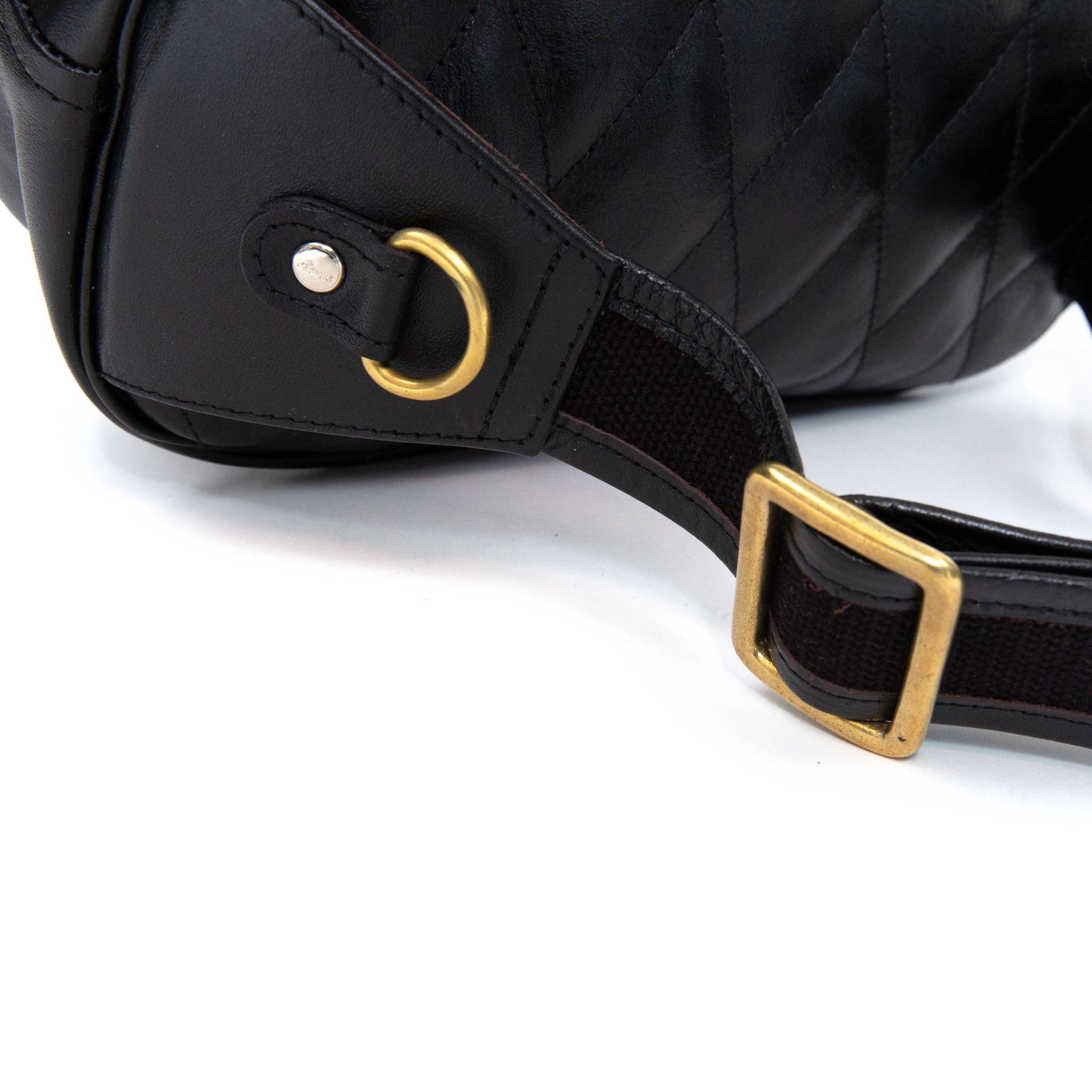 The Real McCoy's BA17111 Buco Horsehide Leather Shoulder Bag Black