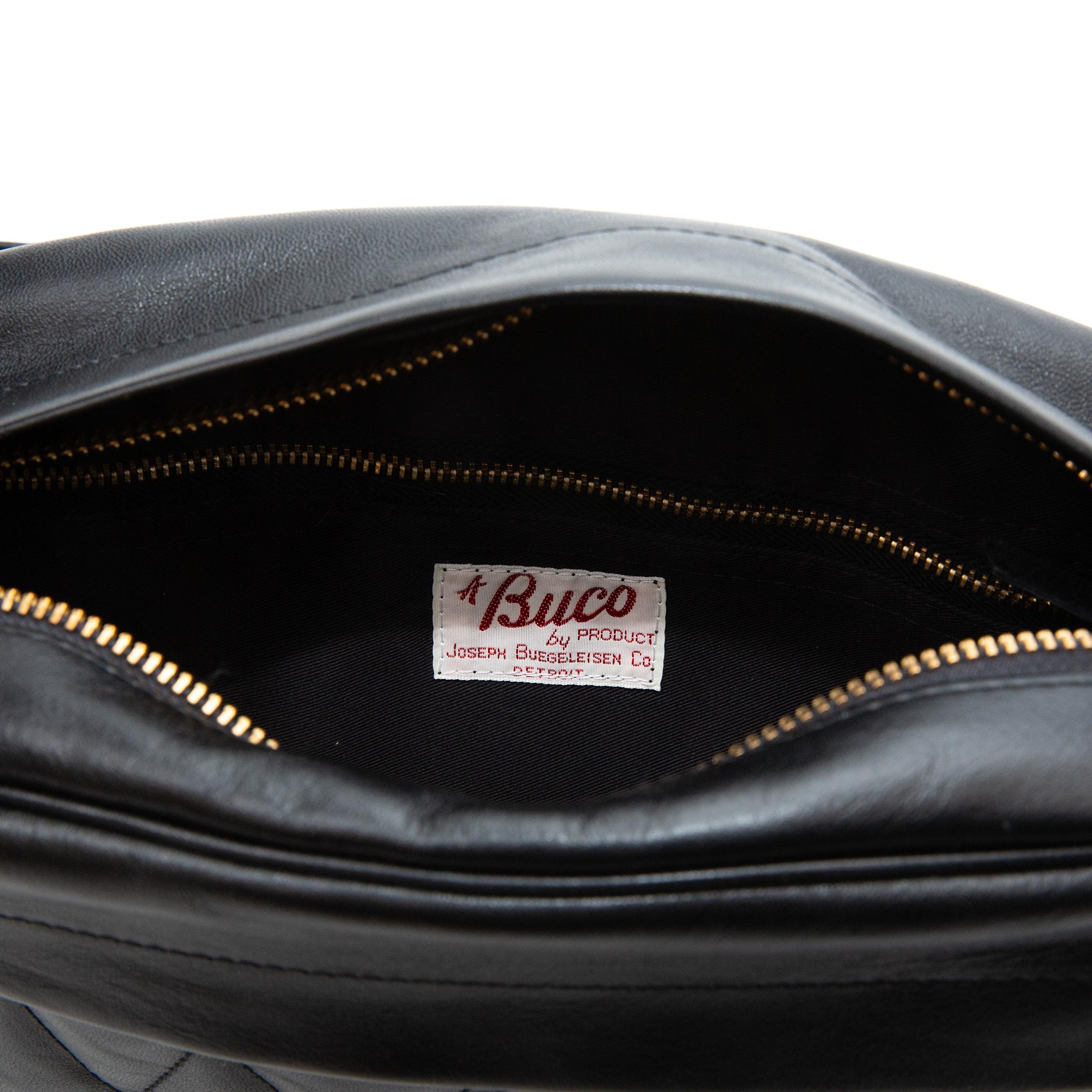 The Real McCoy's BA17111 Buco Horsehide Leather Shoulder Bag Black
