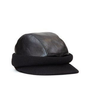 The Real McCoy's MA20114 Horsehide Blizzard Cap Black