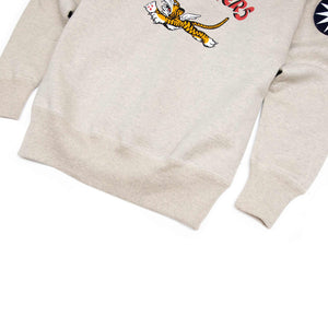 The Real McCoy's MC20103 Military Print Sweatshirt / Flying Tigers Oatmeal