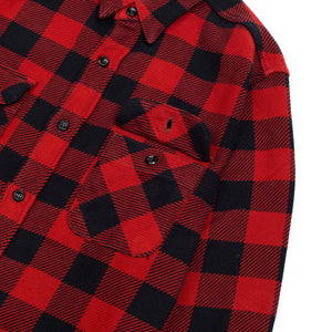 The Real McCoy's MS20101 8HU Buffalo Check Flannel Shirt Red/Black