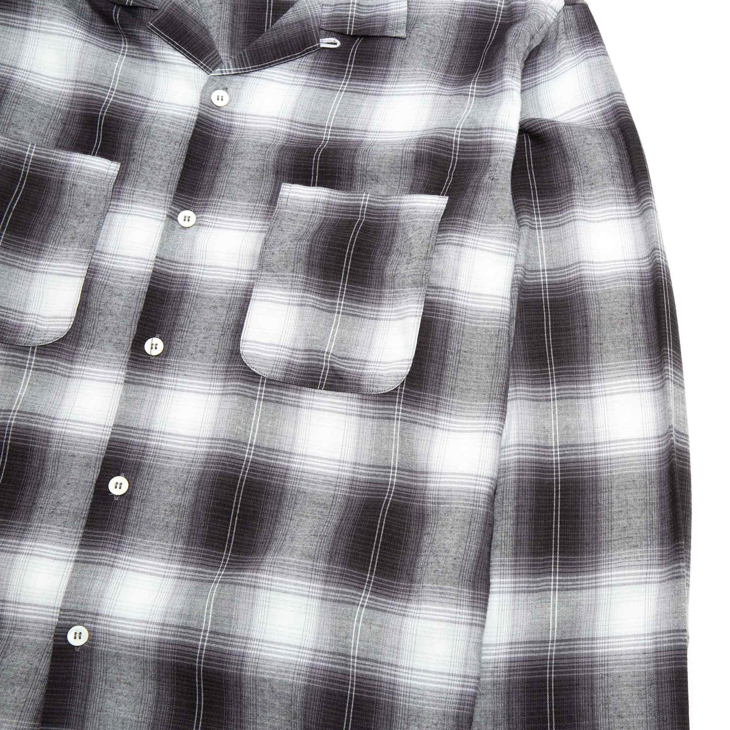 The Real McCoy's MS20102 Shadow Check Rayon Shirt Silver Grey