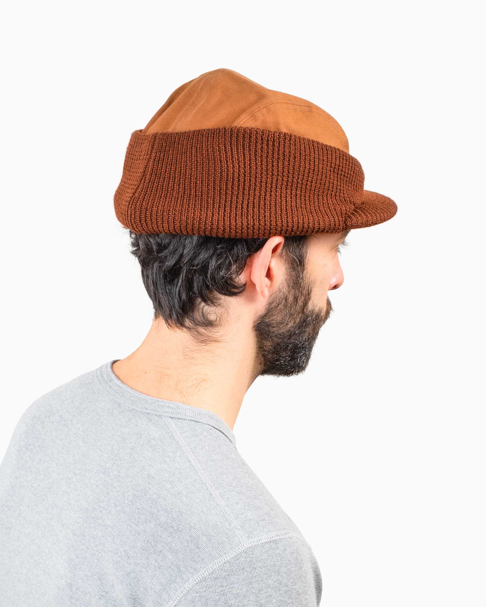 The Real McCoy's 8HU Blizzard Cap Brown Back