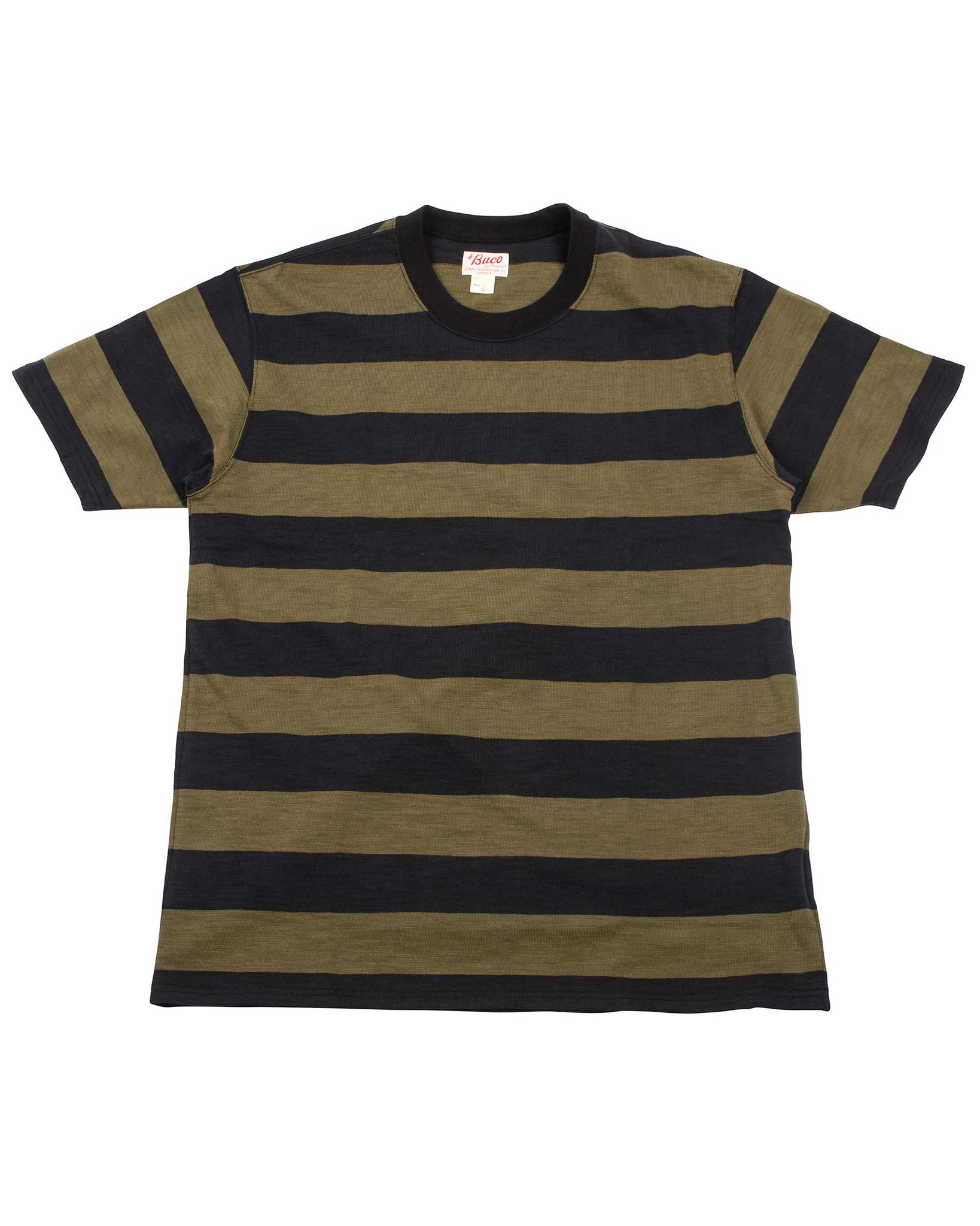 The Real McCoy's BC20007 Buco Stripe Tee S/S Olive