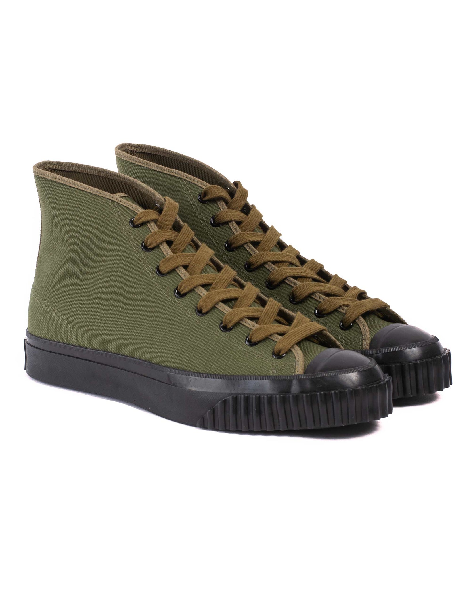 The Real McCoy's MA17010 Military Canvas Training Shoes Olive Side