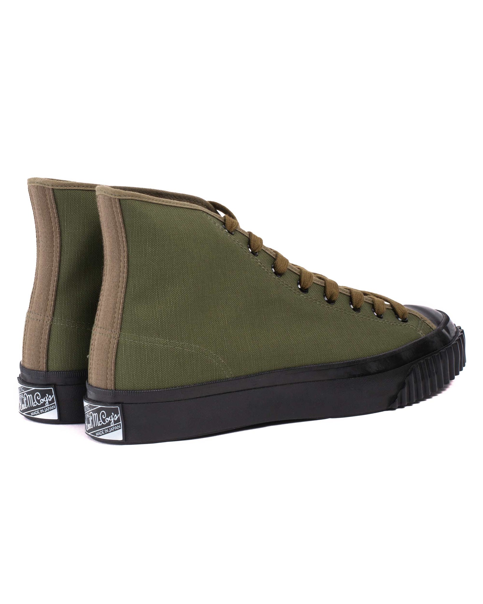 The Real McCoy's MA17010 Military Canvas Training Shoes Olive Back