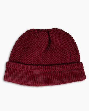 The Real McCoy's MA22109 Fisherman's Knit Cap Maroon