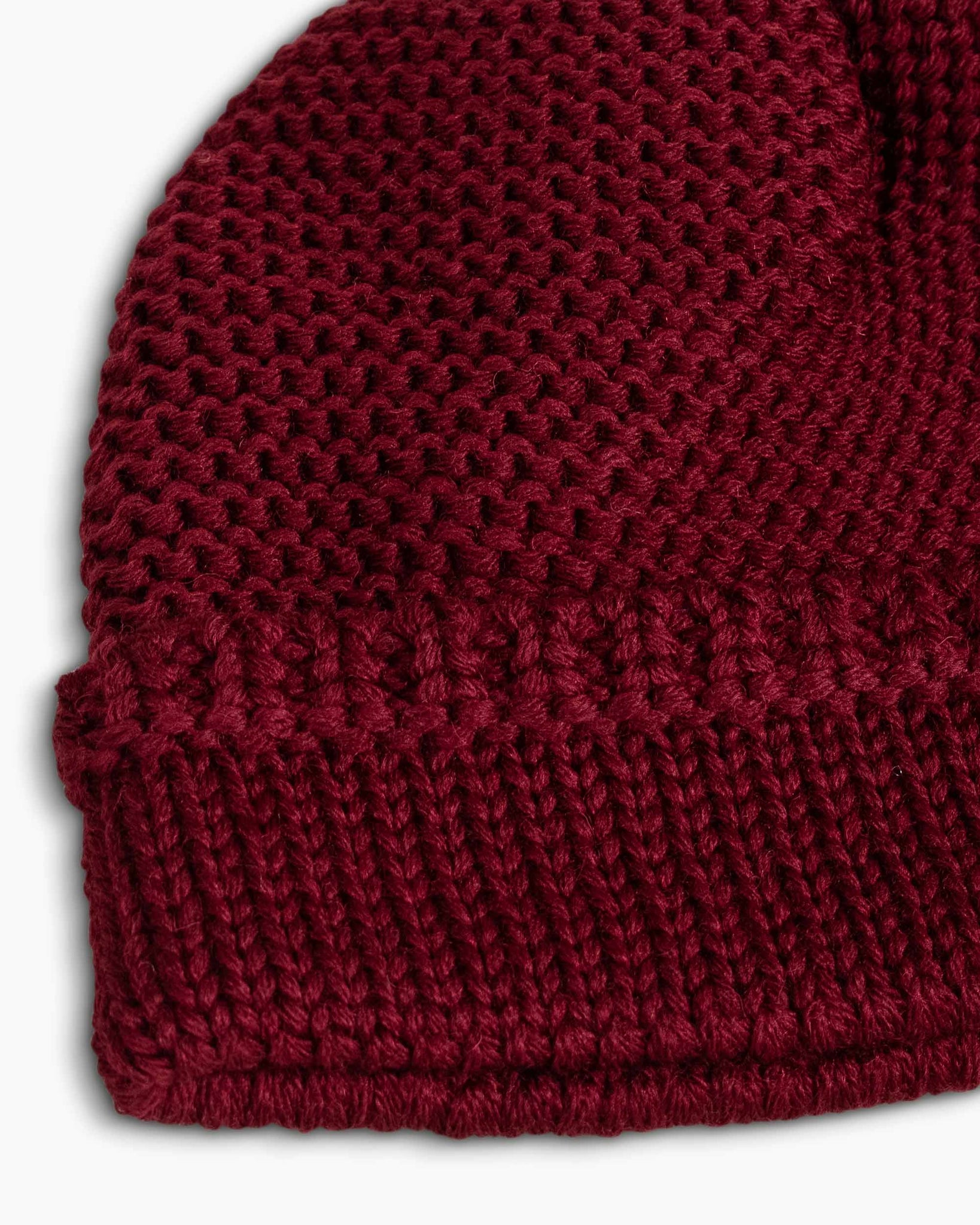 The Real McCoy's MA22109 Fisherman's Knit Cap Maroon Details