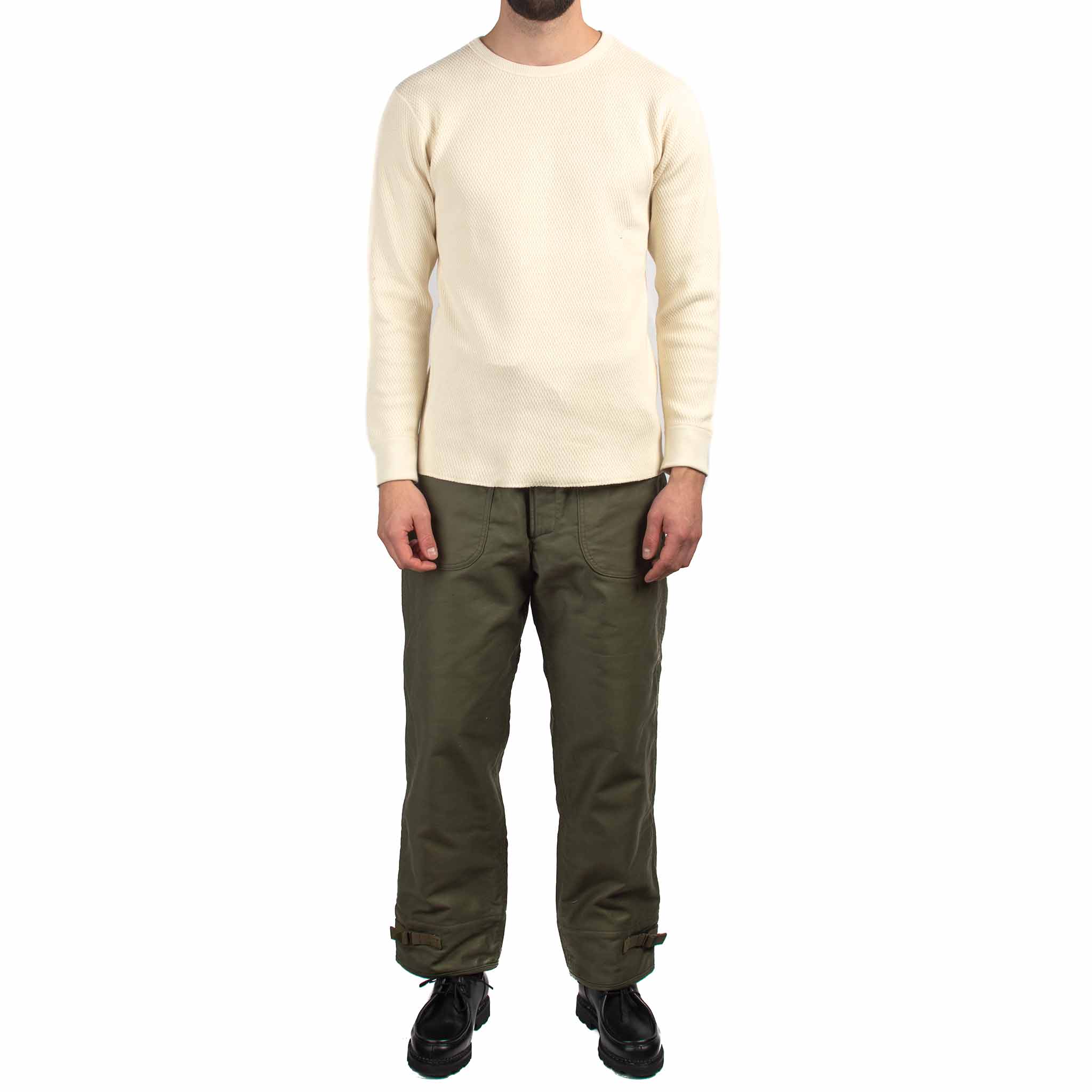 The Real McCoy's MC12110 Military Thermal Shirt Ivory Model