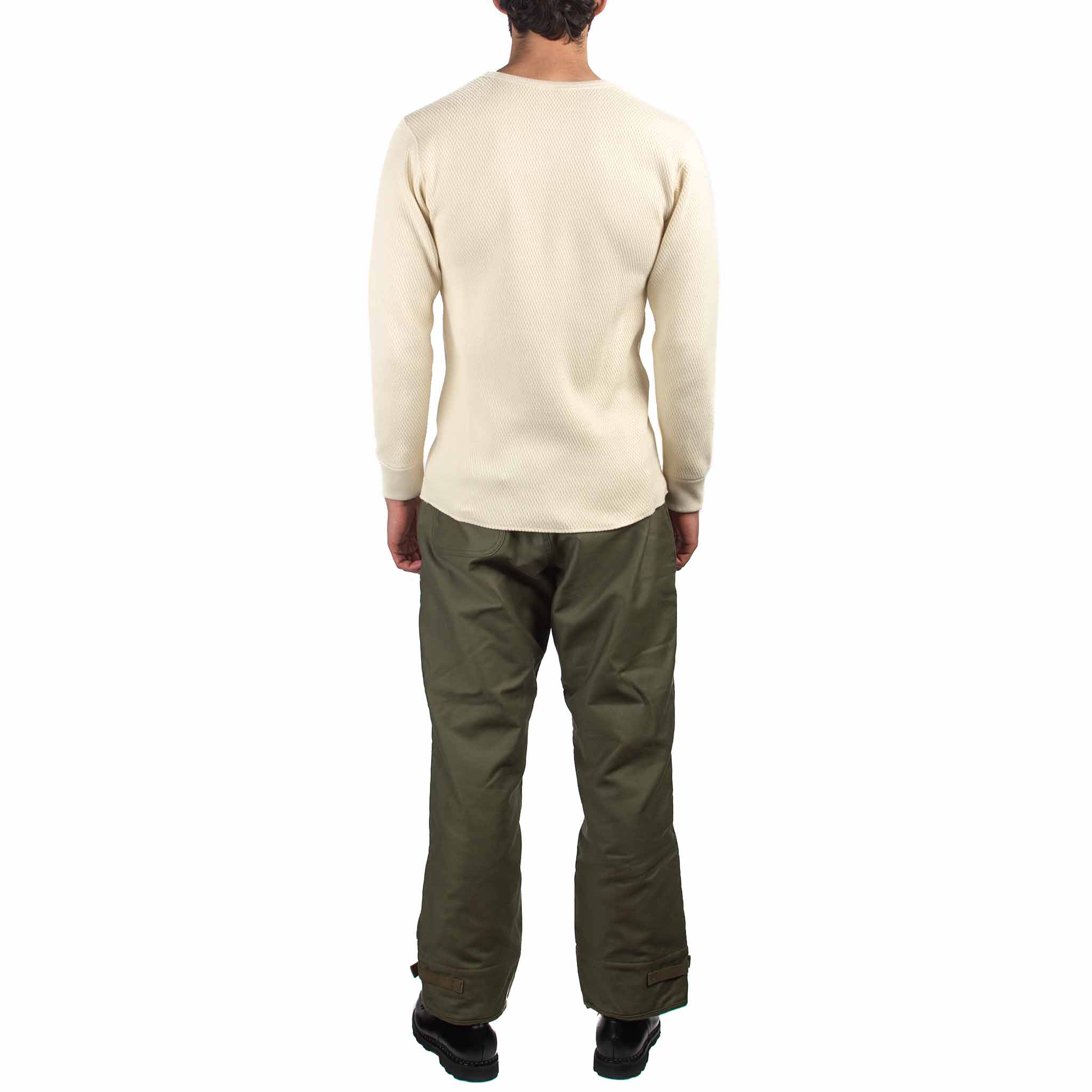 The Real McCoy's MC12110 Military Thermal Shirt Ivory Back