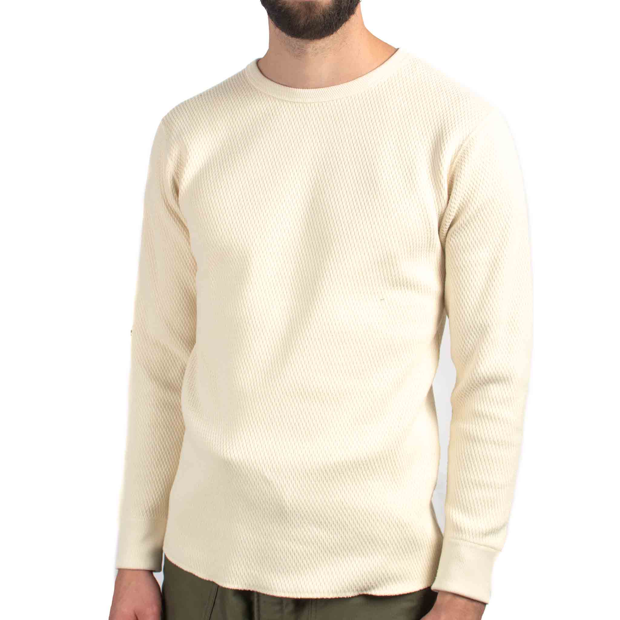 The Real McCoy's MC12110 Military Thermal Shirt Ivory Close