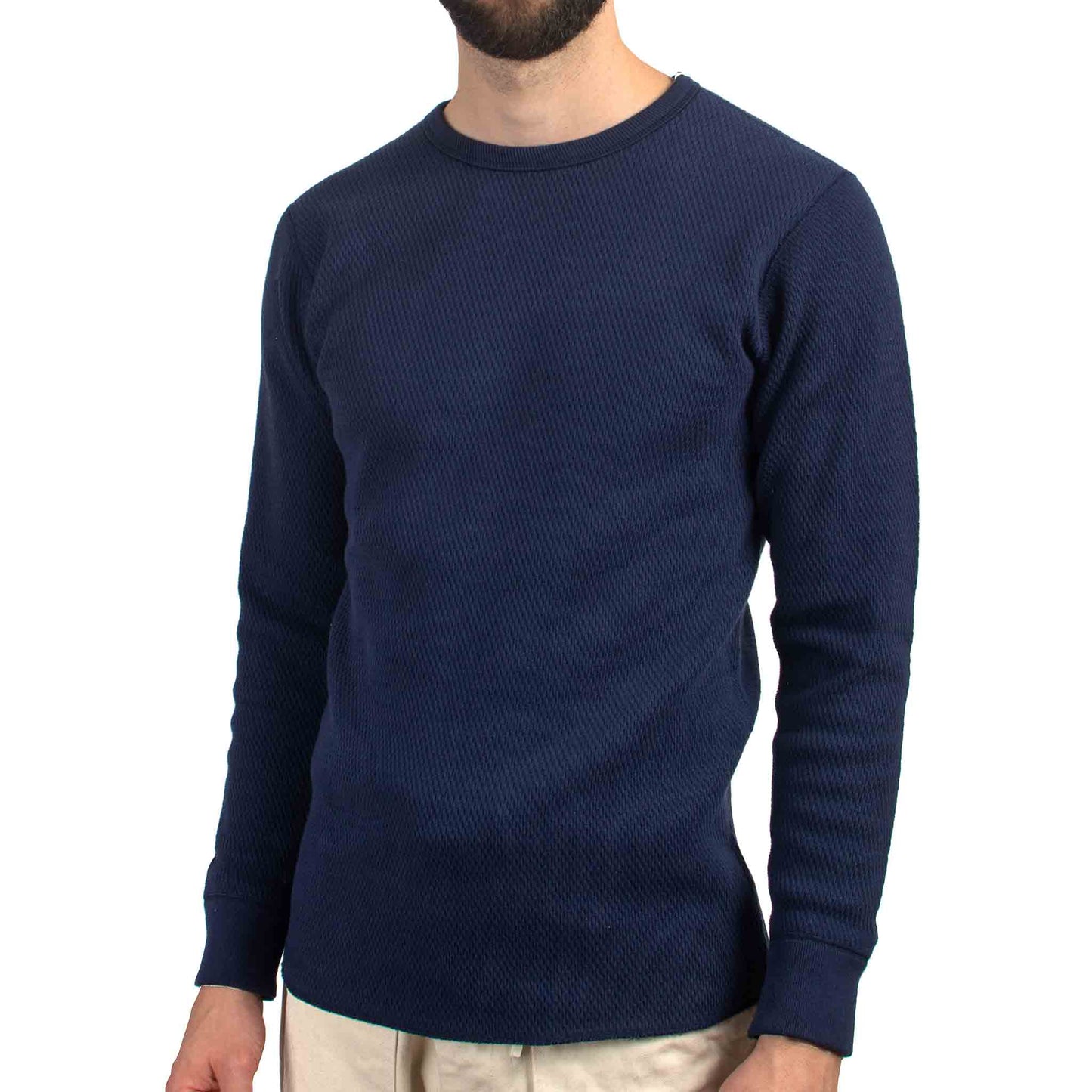 The Real McCoy's MC12110 Military Thermal Shirt Navy Close