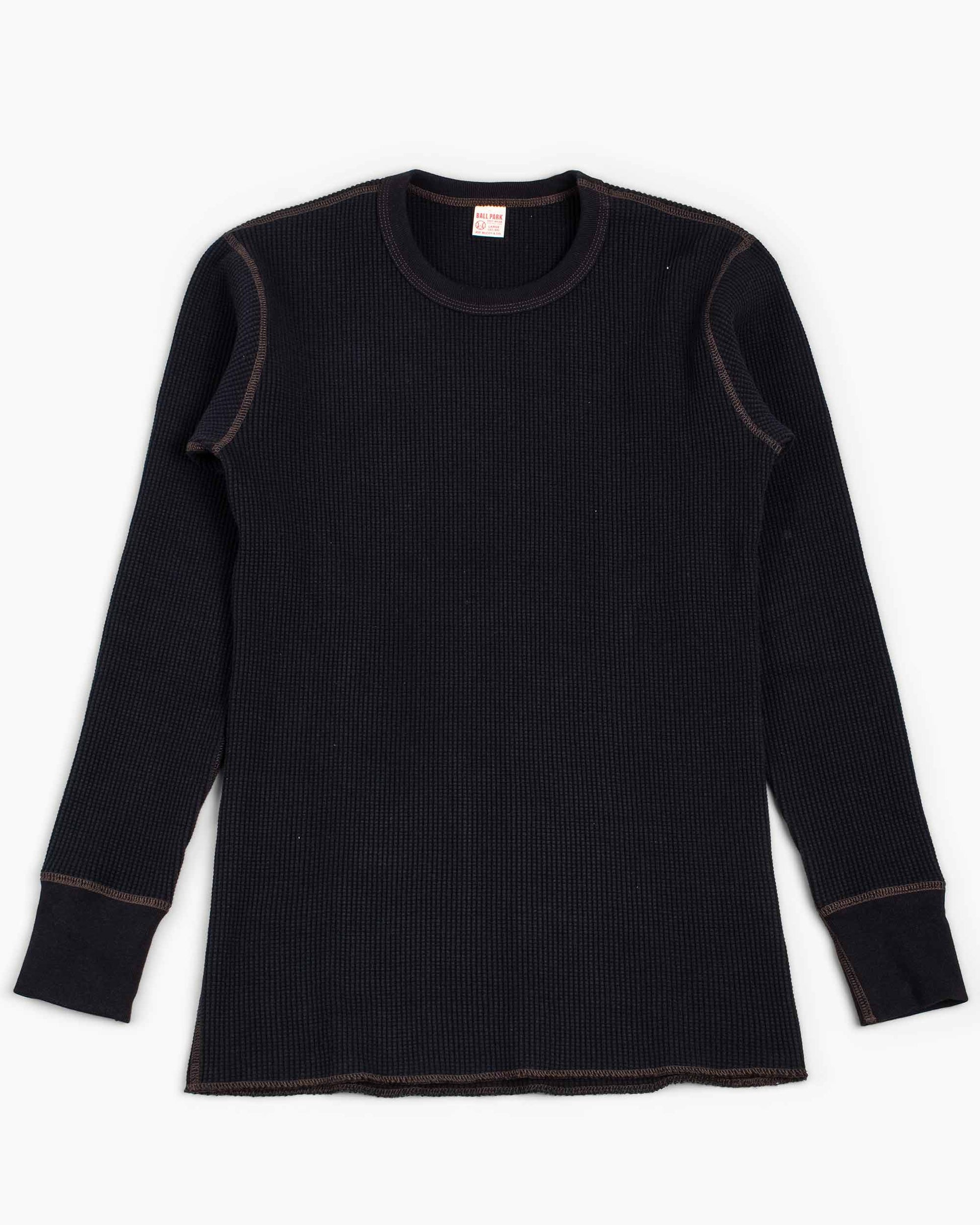 The Real McCoy's MC12123 Thermal Shirts Long Sleeve Black