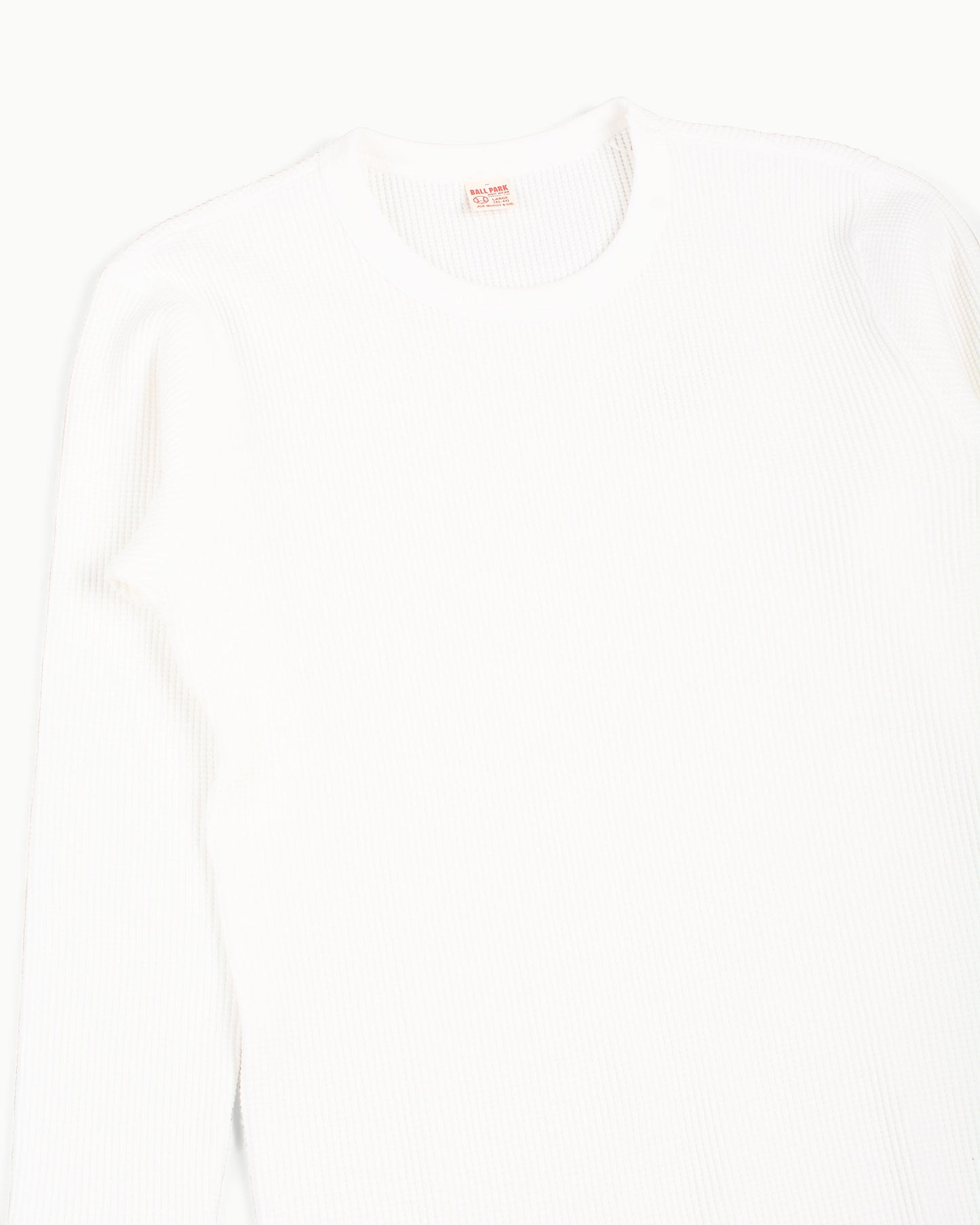 The Real McCoy's MC12123 Thermal Shirts Long Sleeve White Details