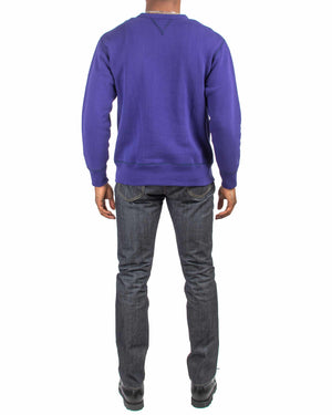 The Real McCoy’s MC13111 Loopwheel Crewneck Sweatshirt Purple Back