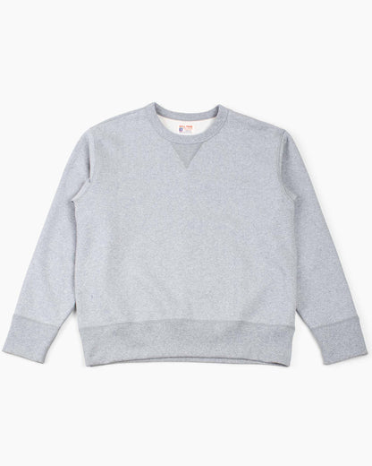 The Real McCoy's MC18114 12oz. Crewneck Sweatshirt Medium Grey