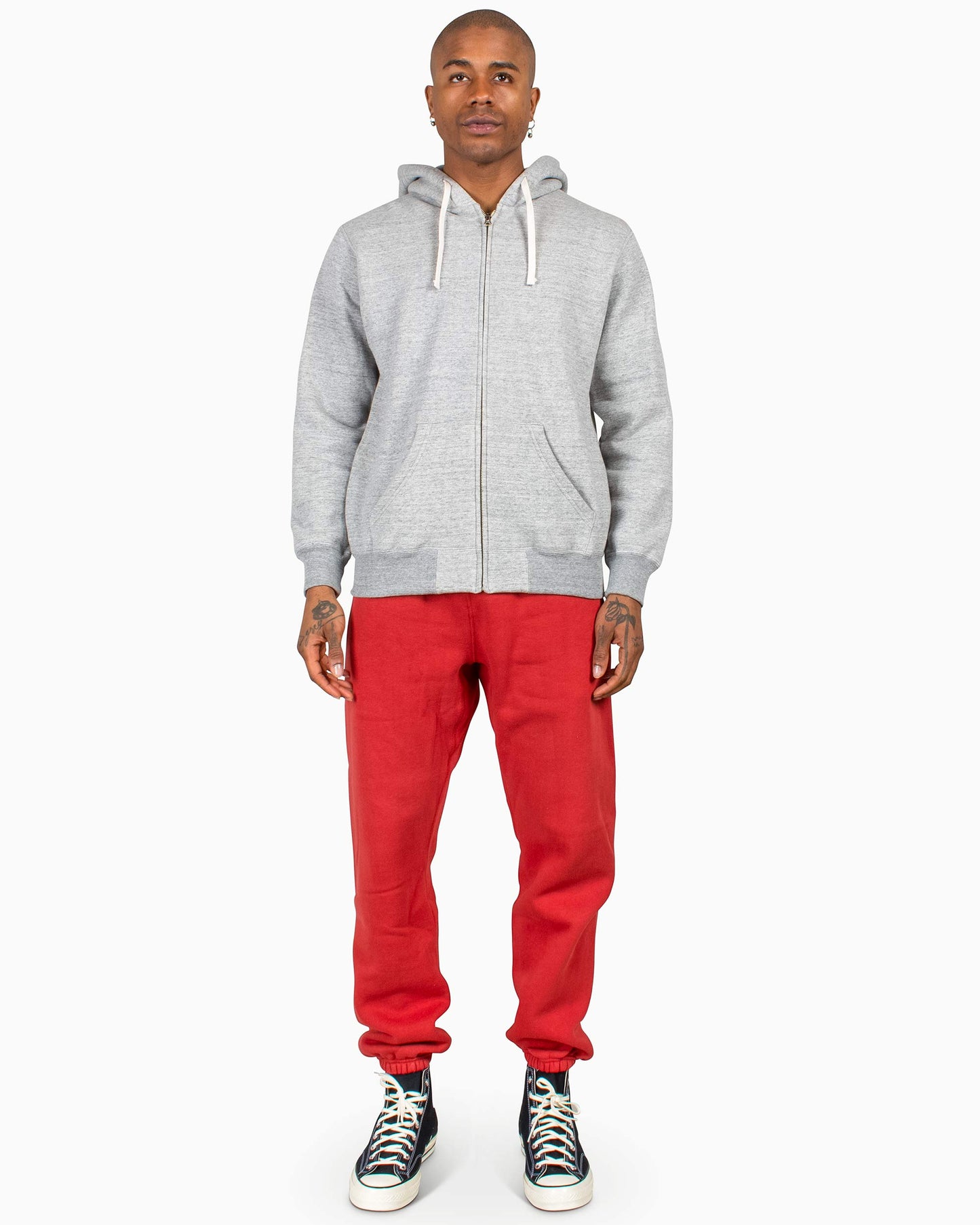 The Real McCoy's MC18118 10 oz. Loopwheel Sweatpants Cherry Model