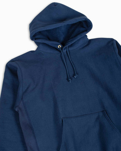 The Real McCoy's MC20113 Heavyweight Hooded Sweatshirt Navy Details