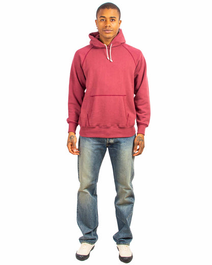 The Real McCoy's MC21017 9oz. Loopwheel Parka Maroon Model