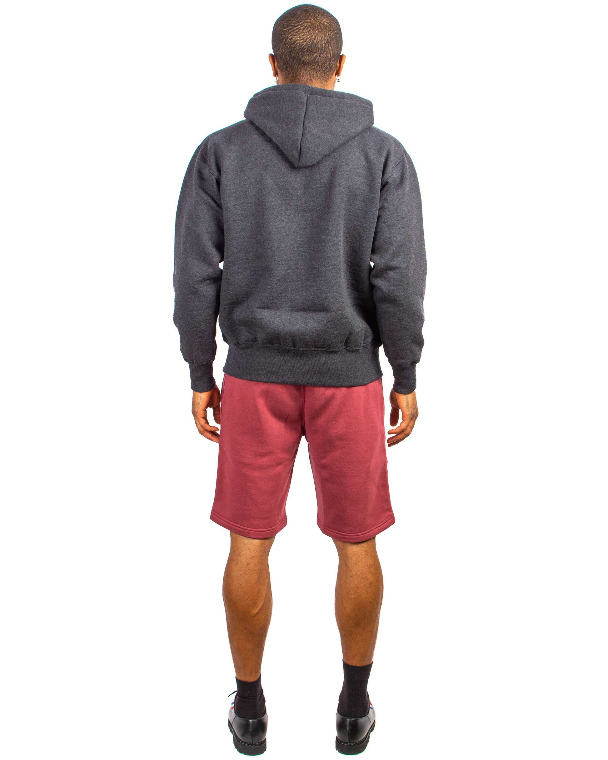 The Real McCoy's MC21019 9oz. Loopwheel Sweatshorts Maroon Back