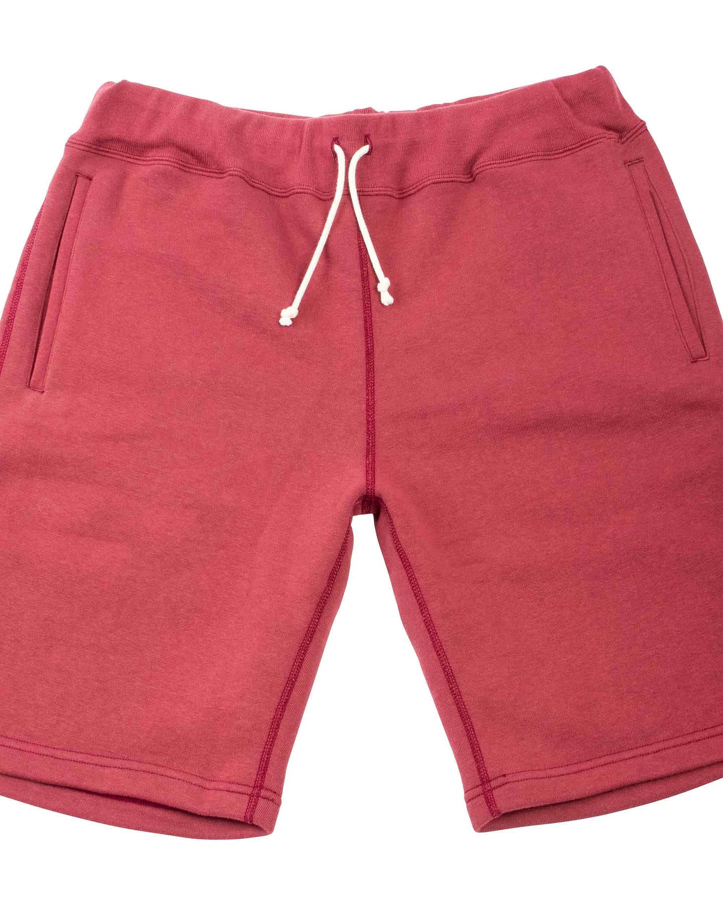 The Real McCoy's MC21019 9oz. Loopwheel Sweatshorts Maroon Details