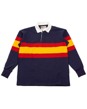 The Real McCoy's MC21021 Climbers' Striped Rugby Shirt Navy