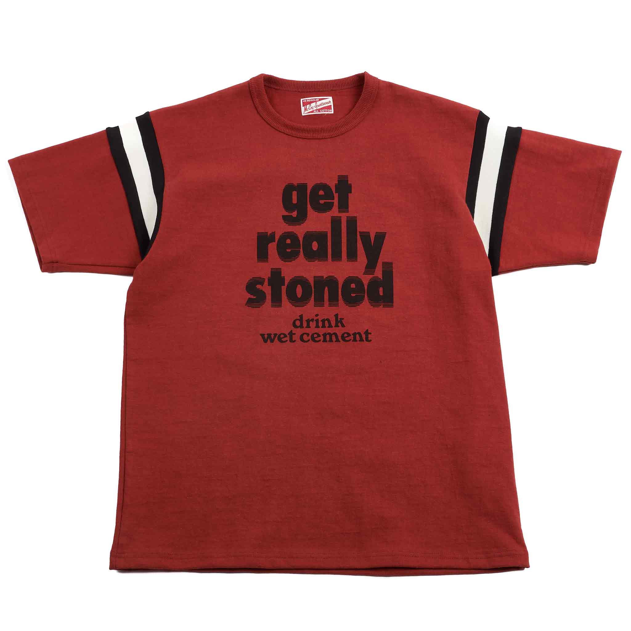 The Real McCoy's MC21027 Cotton Athletic Jersey / Get Really Stoned Red