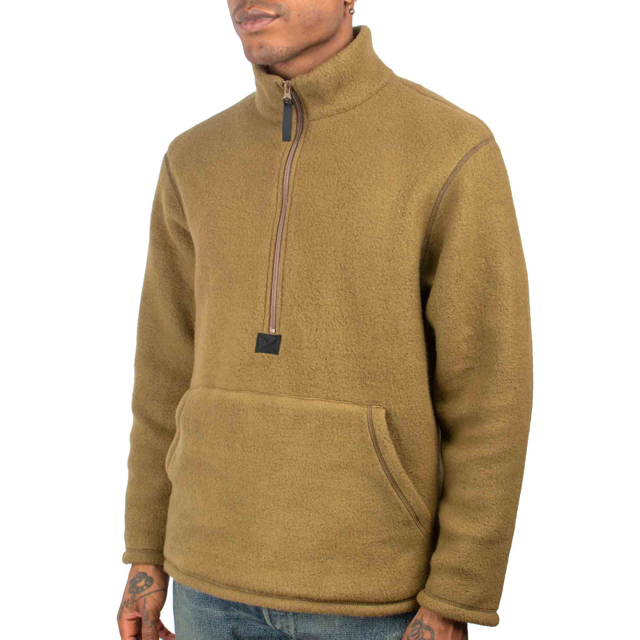 The Real McCoy's MC21101 Shirts, Pullover, Fleece Coyote Close