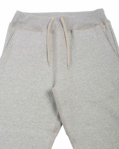 The Real McCoy's MC21107 13 oz. Wool Loopwheel Sweatpants Medium Grey Detail