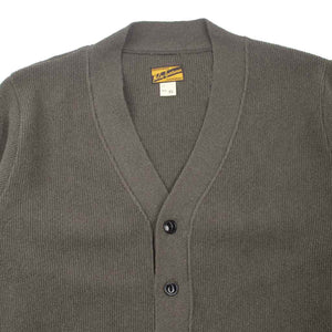 The Real McCoy's MC21115 Wool Cashmere Cardigan Olive Detail