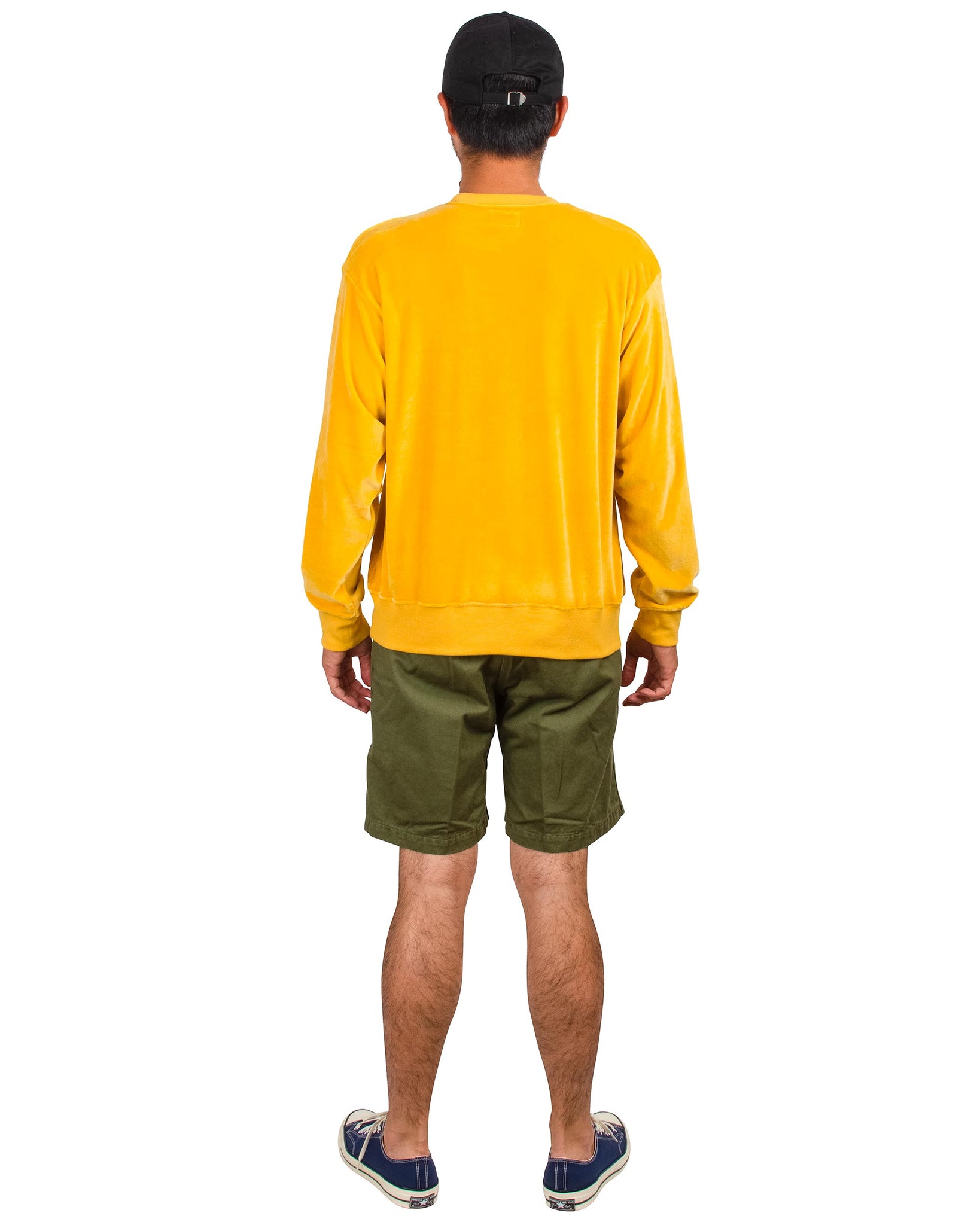 The Real McCoy's MC22002 Cotton Rayon Pile Sweatshirt Yellow Back